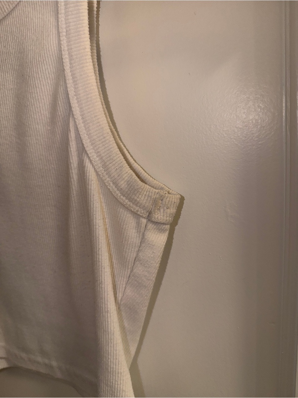 DISSH White Ribbed Cropped Tank - Picture 3 of 3